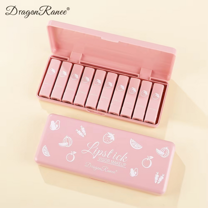 10pcs Dragon Ranee Lipsticks Set Waterproof & Long-lasting | Best Quality Waterproof Lipgloss Set – Lipgloss Set For Girls | Lipgloss Kit For Women