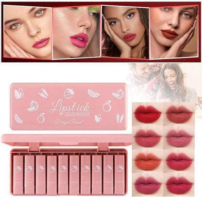 10pcs Dragon Ranee Lipsticks Set Waterproof & Long-lasting | Best Quality Waterproof Lipgloss Set – Lipgloss Set For Girls | Lipgloss Kit For Women