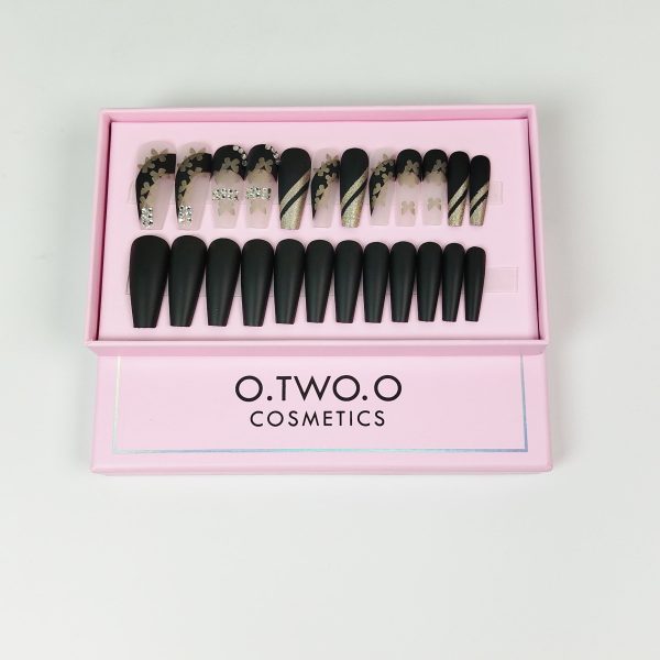 24 Pcs Black Matte Perfection – O.two.o Nail Polish For A Luxe Look | Best Nails For Women