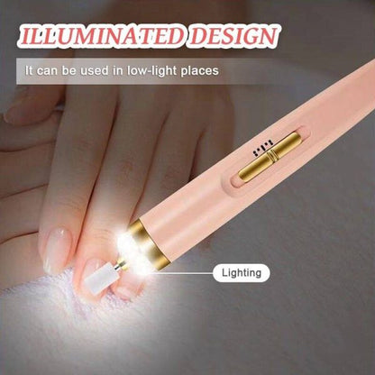 5 In 1 Professional Manicure Nail | Salon Nail Finishing Touch | Nail Grinding, Burnishing Machine | Full Manicure And Pedicure Tool – Random Color