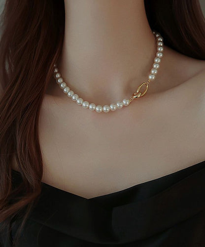 Beautiful Pearl Charm Korean Elegant Necklace For Girls