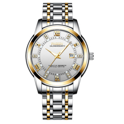 Original – Fngeen Men’s Calendar Fashion Casual Business Watch – Waterproof Explosion Model – Stainless Steel Watch For Men – Quartz Watch – With Box