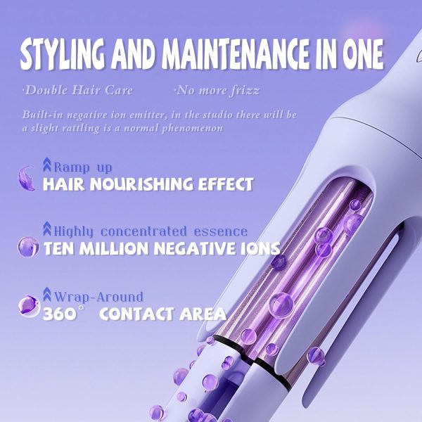 Hair Curler, 32mm Automatic Curling Iron, 3 Adjustable Temperatures And 2 Timer Reminders, Automatic Curling Iron For Long Hair, Double Anti-scald Function, Australian Specification Plug, Suitable For Everyone ( Random Color )