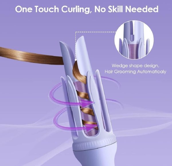Hair Curler, 32mm Automatic Curling Iron, 3 Adjustable Temperatures And 2 Timer Reminders, Automatic Curling Iron For Long Hair, Double Anti-scald Function, Australian Specification Plug, Suitable For Everyone ( Random Color )