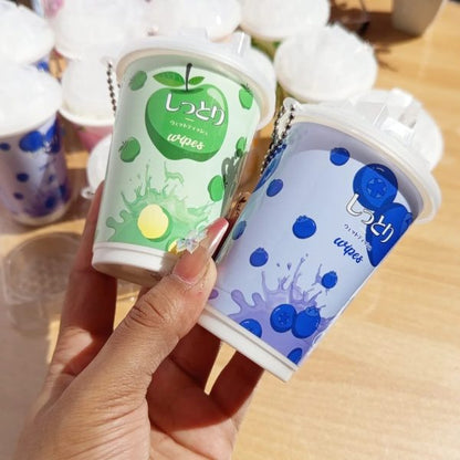 Juics Shape Mini Wet Wipes Tissue, Extremely Portable Tin / 30 Wet Wipes In 1 Juice (random Tin Color And Design )