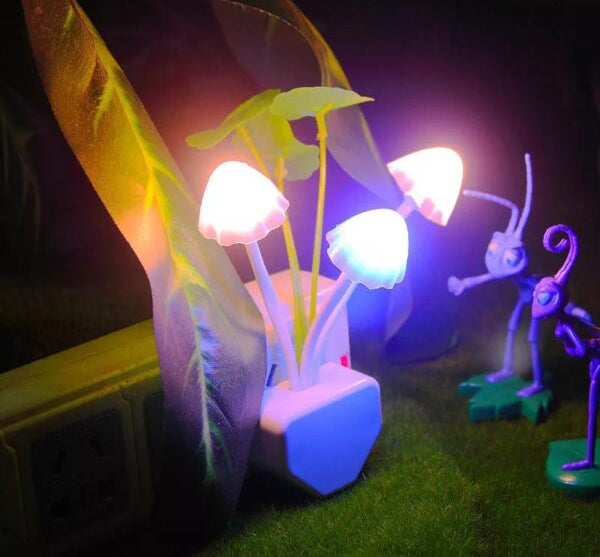 Mushroom Night Light Dusk To Dawn Sensor Led Night Lights Flower Lamp Bedroom Babyroom Lamps For Kids Gifts