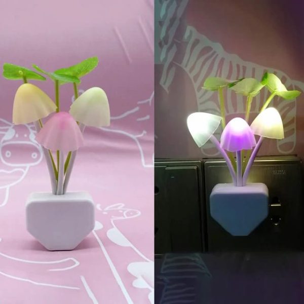 Mushroom Night Light Dusk To Dawn Sensor Led Night Lights Flower Lamp Bedroom Babyroom Lamps For Kids Gifts