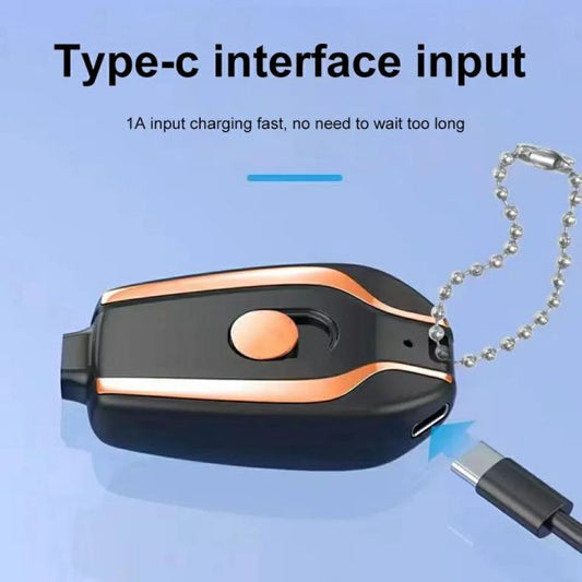Type C – Emergency Keychain Portable Charger Power Bank (random Color)
